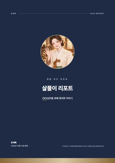 살풀이 리포트 표지 예시